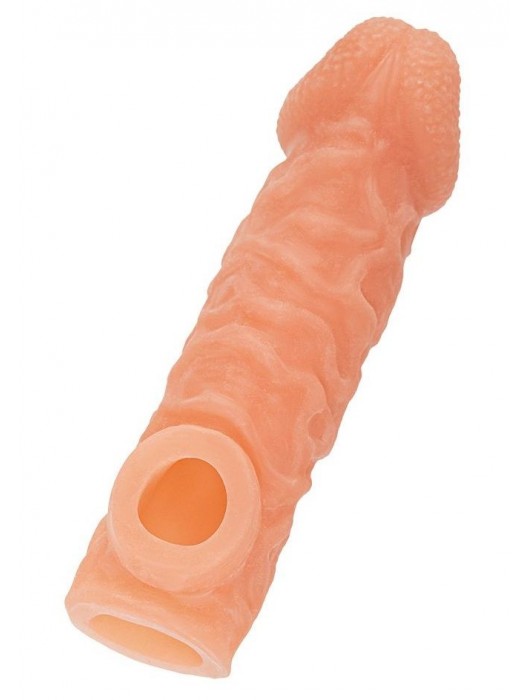 Телесная закрытая насадка с шершавой головкой Cock Sleeve Size S - 13,8 см. - KOKOS - в Копейске купить с доставкой