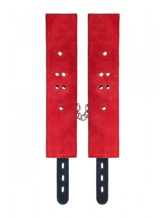 Красно-черные оковы на ноги из кожи - ToyFa - купить с доставкой в Копейске