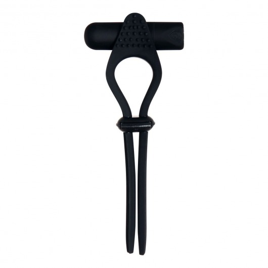 Черное эрекционное лассо с вибропулей Black Tie Affair - Zero Tolerance - в Копейске купить с доставкой