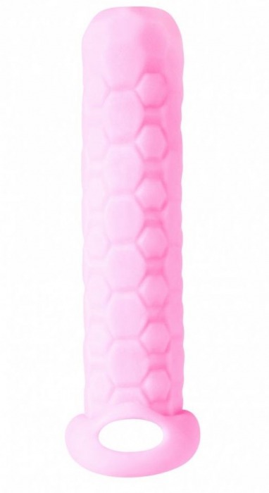 Розовый фаллоудлинитель Homme Long - 13,5 см. - Lola Games - в Копейске купить с доставкой