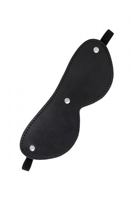 Черная кожаная маска Anonymo с мягким подкладом - ToyFa - купить с доставкой в Копейске