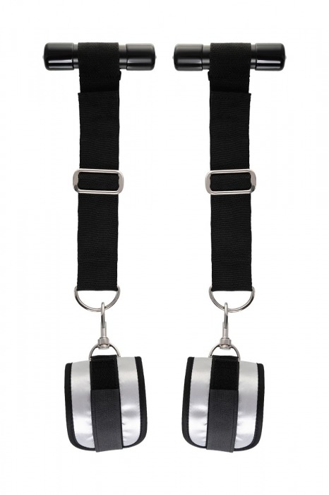 Черно-серебристые фиксаторы для рук на дверь Anonymo - ToyFa - купить с доставкой в Копейске