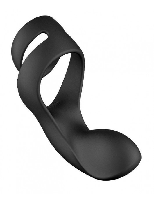 Черное эрекционное кольцо Benedict для стимуляции промежности - Svakom - в Копейске купить с доставкой