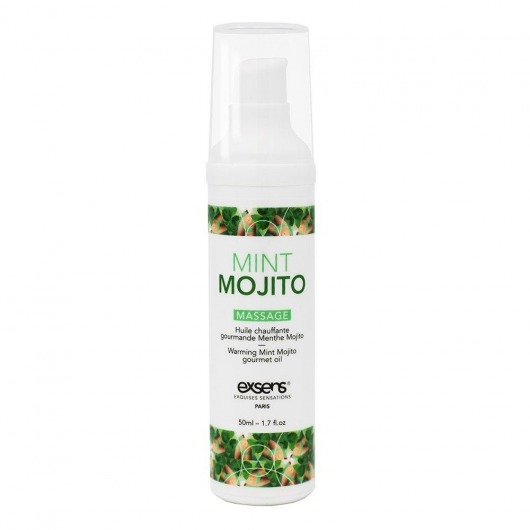 Разогревающее массажное масло с ароматом мохито Gourmet Mint Mojito - 50 мл. - Exsens - купить с доставкой в Копейске