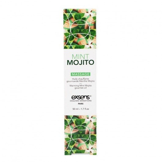Разогревающее массажное масло с ароматом мохито Gourmet Mint Mojito - 50 мл. - Exsens - купить с доставкой в Копейске