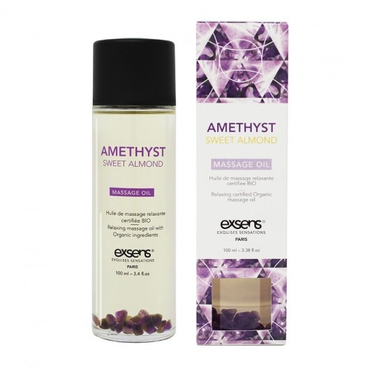 Органическое массажное масло AMETHYST SWEET ALMOND - 100 мл. - Exsens - купить с доставкой в Копейске