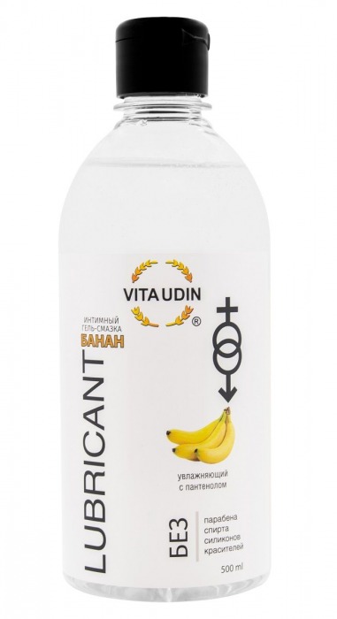 Интимный гель-смазка на водной основе VITA UDIN с ароматом банана - 500 мл. - VITA UDIN - купить с доставкой в Копейске