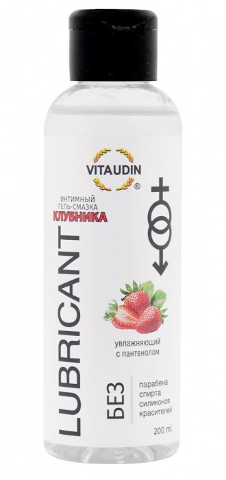 Интимный гель-смазка на водной основе VITA UDIN с ароматом клубники - 200 мл. - VITA UDIN - купить с доставкой в Копейске