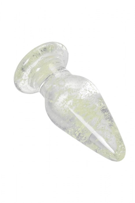 Прозрачная, светящаяся в темноте анальная втулка - 9,8 см. - Sexus