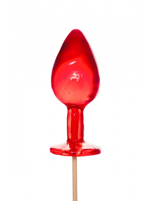 Красный леденец в форме малой анальной пробки со вкусом виски - Sosuчki - купить с доставкой в Копейске