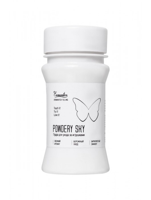 Пудра для ухода за игрушками Powdery Sky с ароматом мяты - 40 гр. - Eromantica - купить с доставкой в Копейске