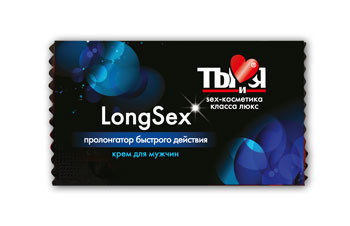 Пролонгирующий крем LongSex в одноразовой упаковке - 1,5 гр. - Биоритм - купить с доставкой в Копейске