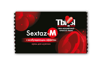 Возбуждающий крем Sextaz-M для мужчин в одноразовой упаковке - 1,5 гр. - Биоритм - купить с доставкой в Копейске