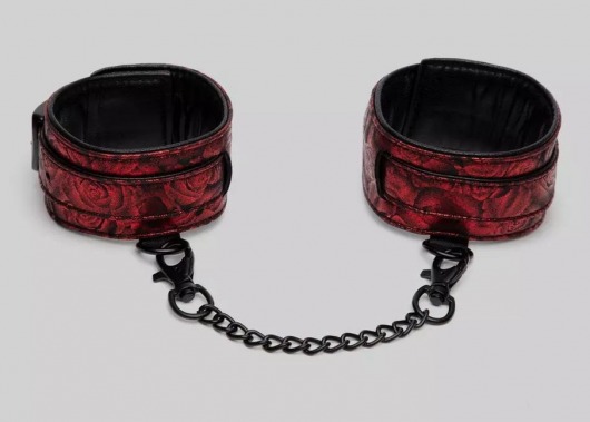 Красно-черные оковы Reversible Faux Leather Ankle Cuffs - Fifty Shades of Grey - купить с доставкой в Копейске