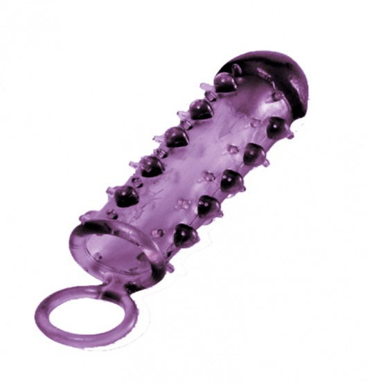 Закрытая фиолетовая насадка с пупырышками SAMURAI PENIS SLEEVE PURPLE - 14,5 см. - NMC - в Копейске купить с доставкой