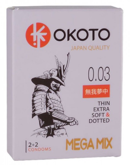 Набор из 4 презервативов OKOTO MegaMIX - Sitabella - купить с доставкой в Копейске