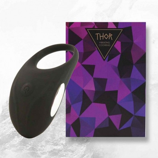 Черное эрекционное виброкольцо Thor Cockring - FeelzToys - в Копейске купить с доставкой