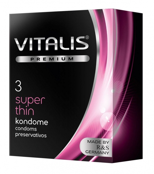 Ультратонкие презервативы VITALIS PREMIUM super thin - 3 шт. - Vitalis - купить с доставкой в Копейске