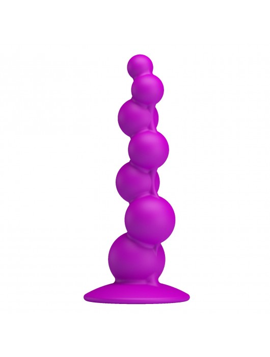 Рельефная лиловая елочка Booty Passion с присоской - 15 см. - Baile