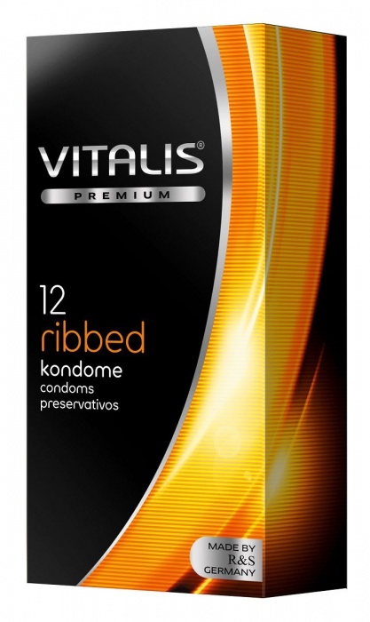 Ребристые презервативы VITALIS PREMIUM ribbed - 12 шт. - Vitalis - купить с доставкой в Копейске