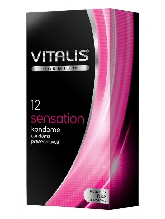 Презервативы VITALIS PREMIUM sensation с пупырышками и кольцами - 12 шт. - Vitalis - купить с доставкой в Копейске
