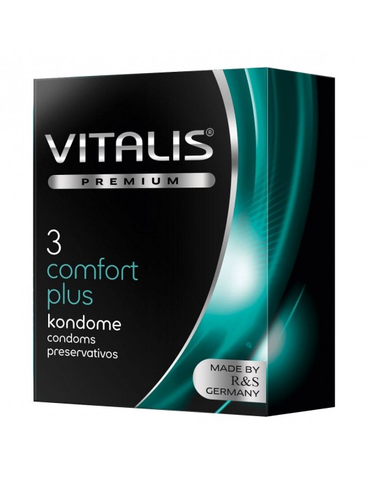 Контурные презервативы VITALIS PREMIUM comfort plus - 3 шт. - Vitalis - купить с доставкой в Копейске