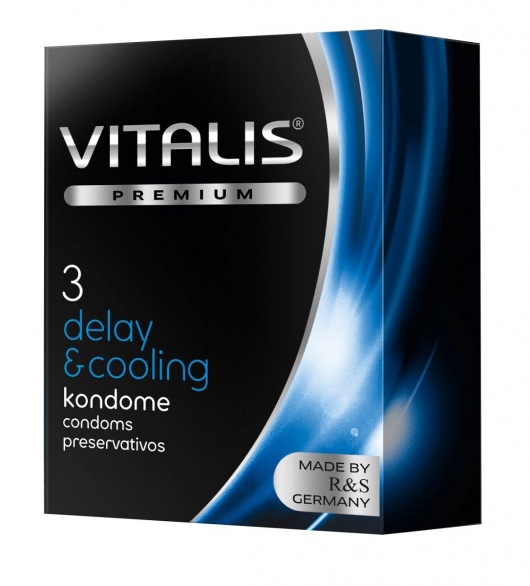 Презервативы VITALIS PREMIUM delay   cooling с охлаждающим эффектом - 3 шт. - Vitalis - купить с доставкой в Копейске