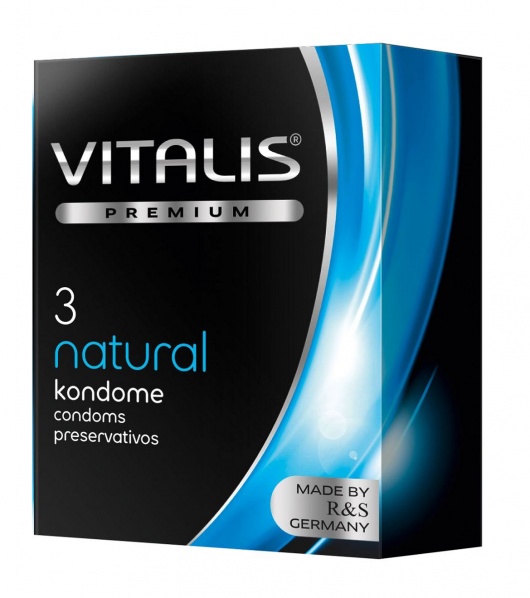 Классические презервативы VITALIS PREMIUM natural - 3 шт. - Vitalis - купить с доставкой в Копейске