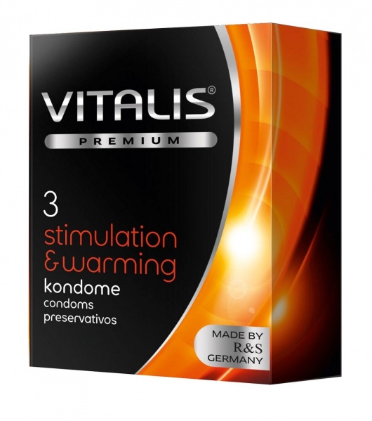 Презервативы VITALIS PREMIUM stimulation   warming с согревающим эффектом - 3 шт. - Vitalis - купить с доставкой в Копейске