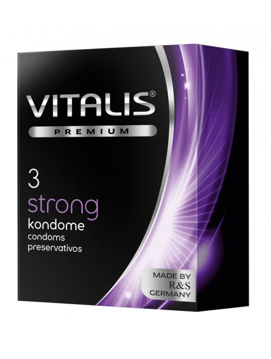 Презервативы с утолщенной стенкой VITALIS PREMIUM strong - 3 шт. - Vitalis - купить с доставкой в Копейске