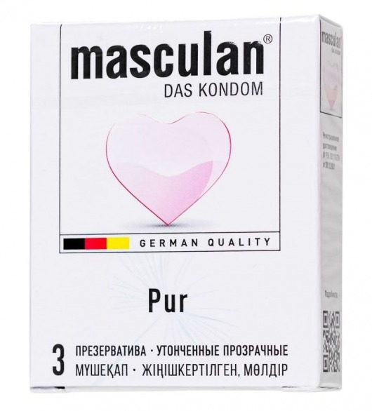 Супертонкие презервативы Masculan Pur - 3 шт. - Masculan - купить с доставкой в Копейске
