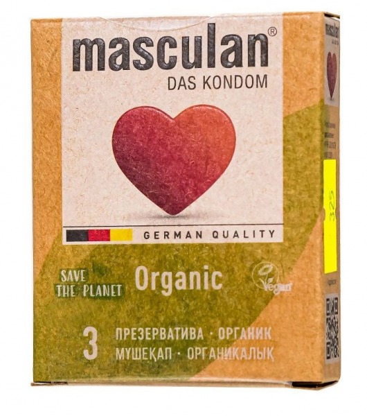 Экологически чистые презервативы Masculan Organic - 3 шт. - Masculan - купить с доставкой в Копейске