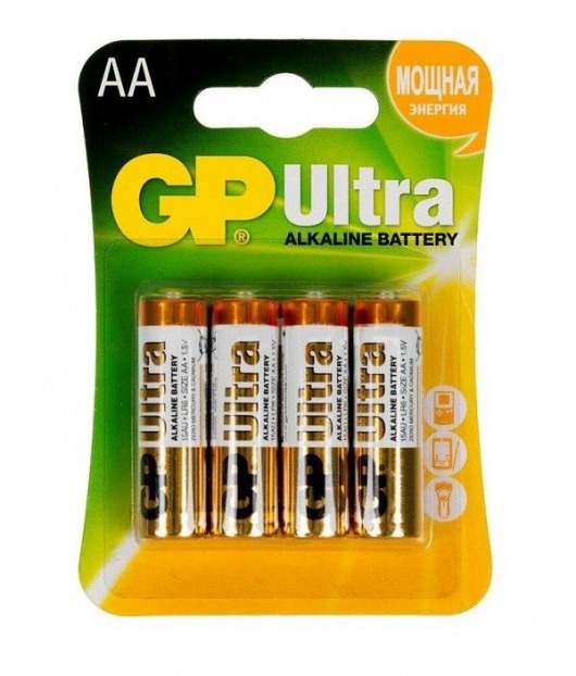 Батарейки алкалиновые GP Ultra Alkaline AA/LR6 - 4 шт. - Элементы питания - купить с доставкой в Копейске