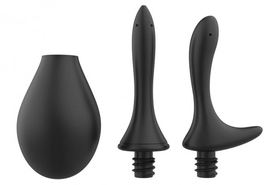 Черный анальный душ Nexus Anal Douche Set с 2 сменными насадками - Nexus Range - купить с доставкой в Копейске