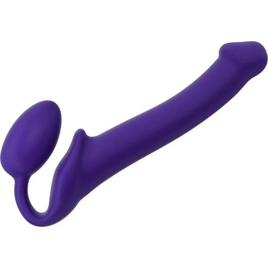 Фиолетовый безремневой страпон Silicone Bendable Strap-On - size M - Strap-on-me - купить с доставкой в Копейске