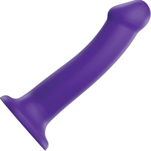 Фиолетовый фаллоимитатор-насадка Strap-On-Me Dildo Dual Density size L - 19 см. - Strap-on-me - купить с доставкой в Копейске