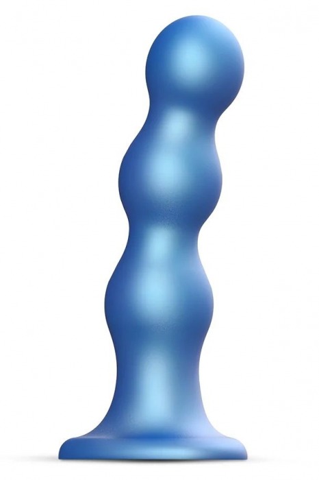 Голубая насадка Strap-On-Me Dildo Plug Balls size S - Strap-on-me - купить с доставкой в Копейске