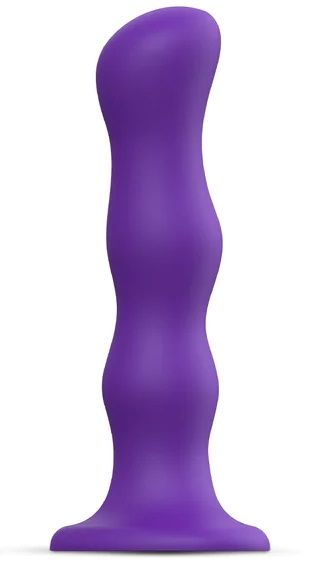 Фиолетовая насадка Strap-On-Me Dildo Geisha Balls size M - Strap-on-me - купить с доставкой в Копейске
