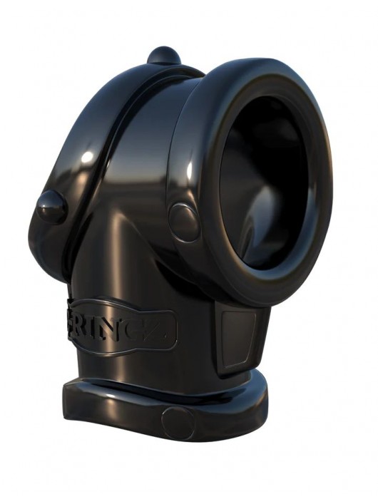 Черная насадка для пениса Cock Pipe with Ball-Stretcher - Pipedream - в Копейске купить с доставкой