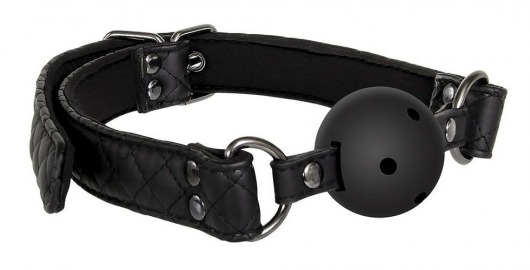 Черный кляп-шарик BALL GAG DIAMOND - Dream Toys - купить с доставкой в Копейске