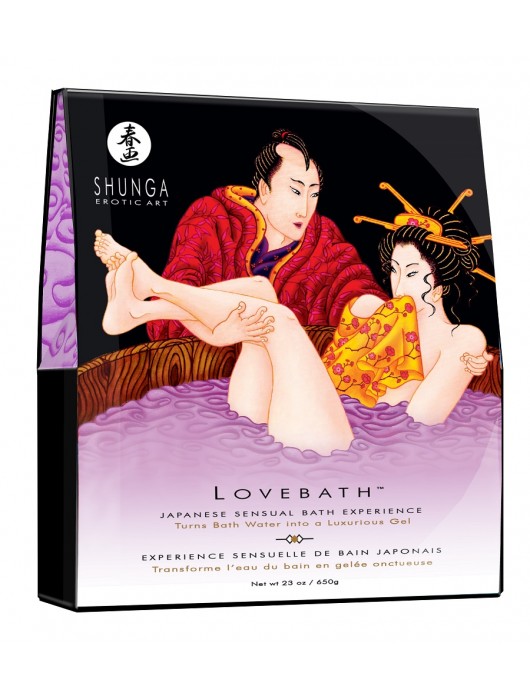 Соль для ванны Lovebath Sensual lotus, превращающая воду в гель - 650 гр. - Shunga - купить с доставкой в Копейске