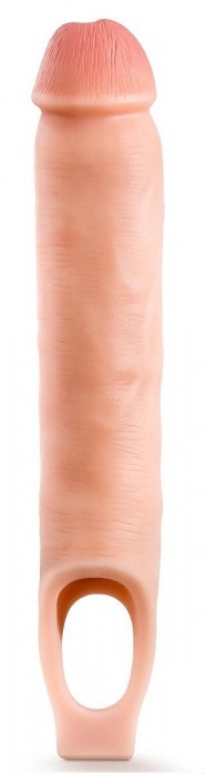 Телесная насадка-удлинитель 11.5 Inch Silicone Cock Sheath Penis Extender - 29,2 см. - Blush Novelties - в Копейске купить с доставкой