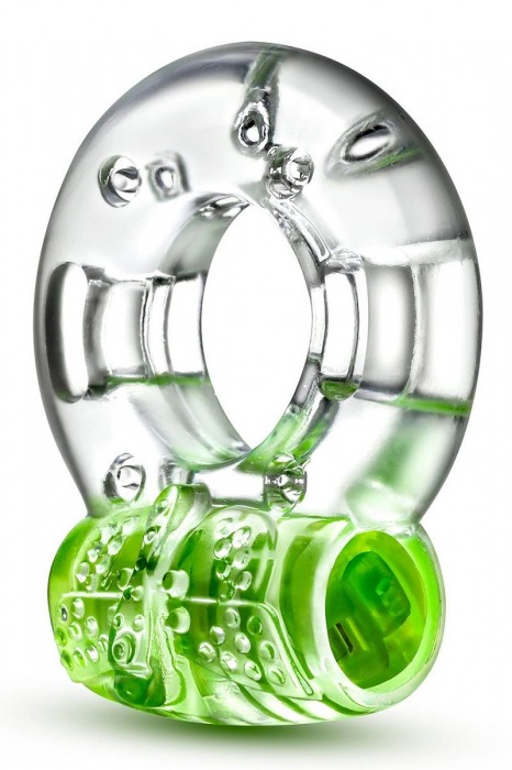 Зеленое эрекционное виброкольцо Arouser Vibrating C-Ring - Blush Novelties - в Копейске купить с доставкой