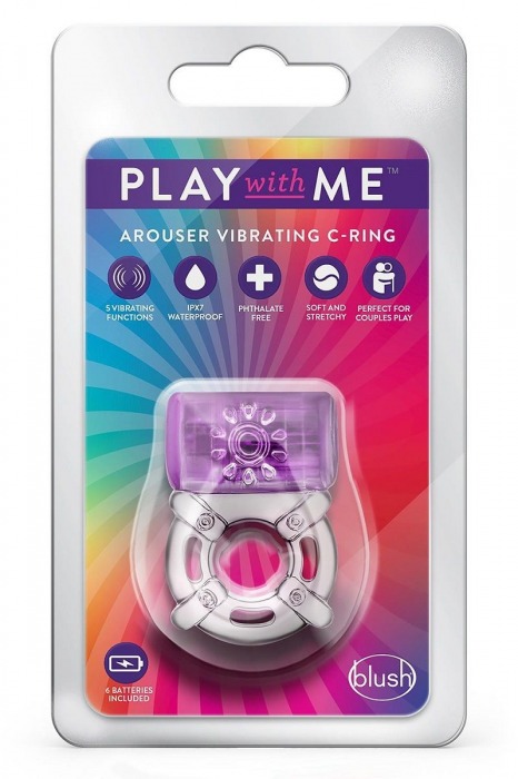 Фиолетовое эрекционное виброкольцо One Night Stand Vibrating C-Ring - Blush Novelties - в Копейске купить с доставкой