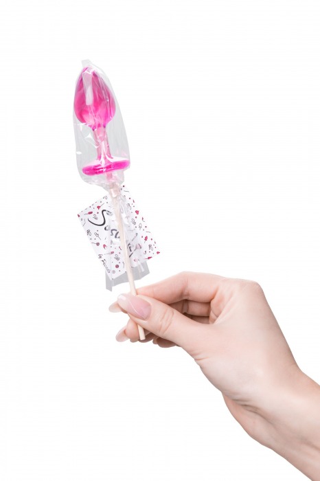 Розовый леденец  в форме анальной втулки со вкусом айриш крим - 29 гр. - Sosuчki - купить с доставкой в Копейске