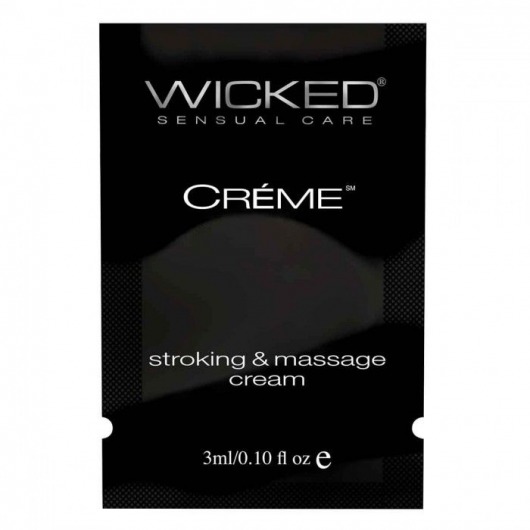 Крем для массажа и мастурбации Wicked Stroking and Massage Creme - 3 мл. - Wicked - купить с доставкой в Копейске