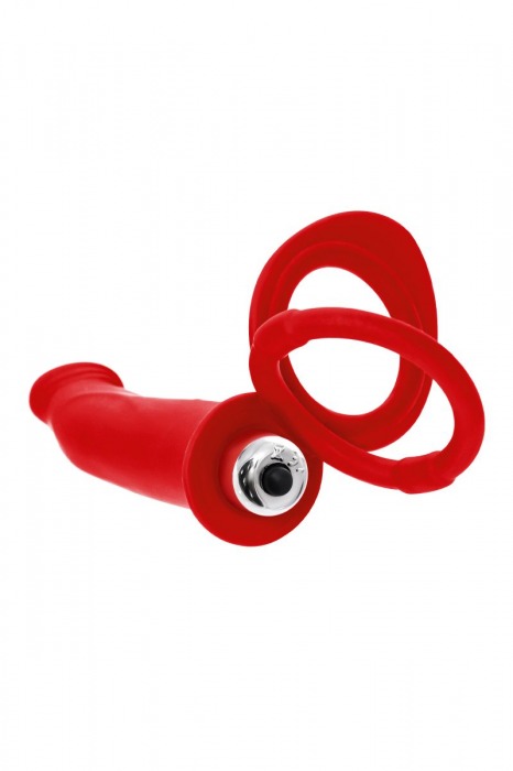 Красная насадка на пенис для двойного проникновения - 19 см. - ToyFa - купить с доставкой в Копейске