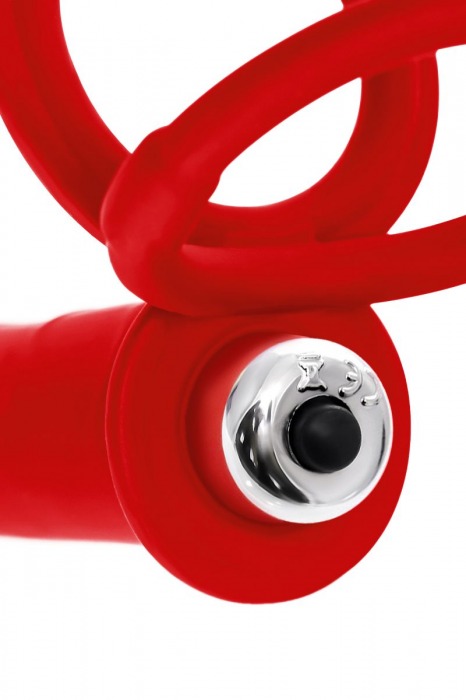 Красная насадка на пенис для двойного проникновения - 19 см. - ToyFa - купить с доставкой в Копейске