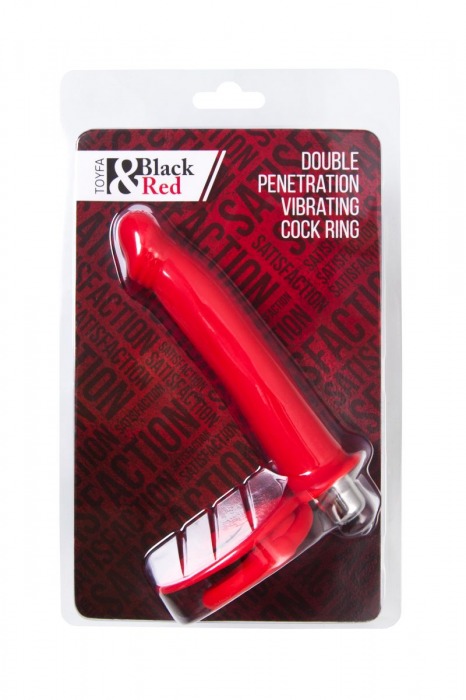 Красная насадка на пенис для двойного проникновения - 19 см. - ToyFa - купить с доставкой в Копейске