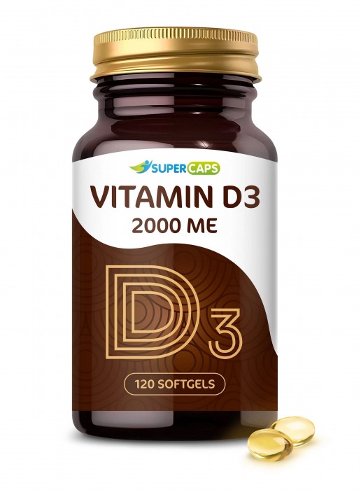 Пищевая добавка SuperCaps VITAMIN D3 2000 ME - 120 капсул - SuperCaps - купить с доставкой в Копейске